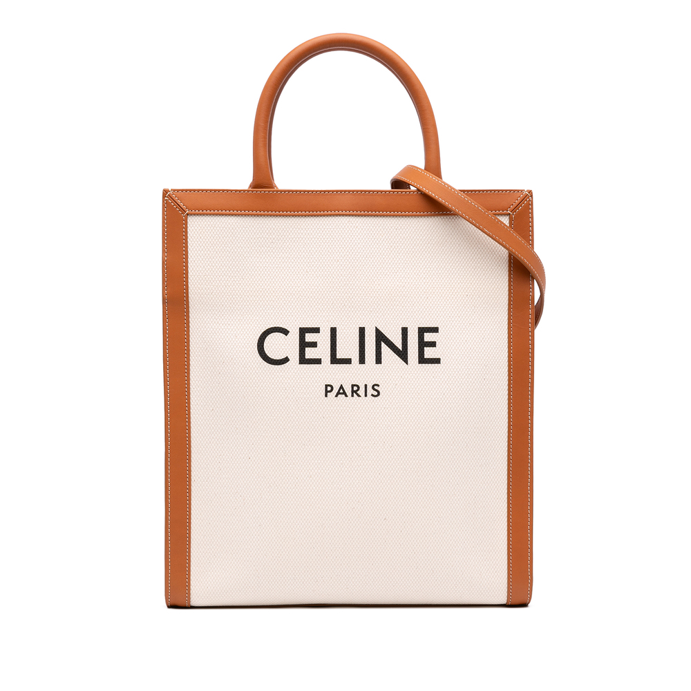 Pre-Loved Celine Small Canvas Vertical Cabas Satchel